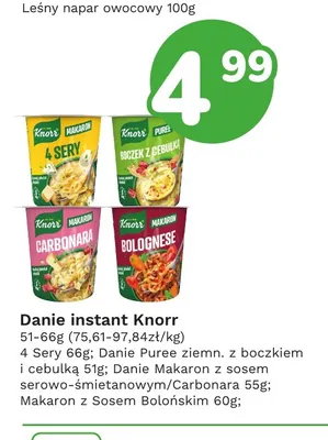 Danie Makaron z Sosem Bolońskim Knorr promocja w Limonka