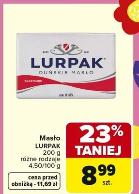 Masło Lurpak klasyczne promocja w Carrefour