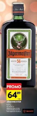 Likier Jägermeister promocja w Intermarche