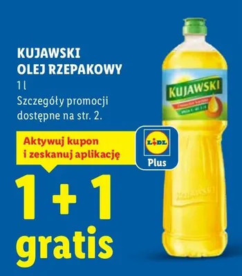 Olej rzepakowy 1+1 GRATIS promocja w Lidl