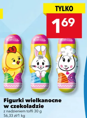 Figurki wielkanocne w czekoladzie z nadzieniem toffi promocja w LEWIATAN