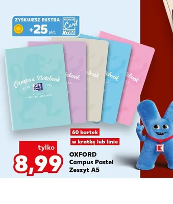 Zeszyt A5 Oxford Campus Pastel w linie promocja w Kaufland