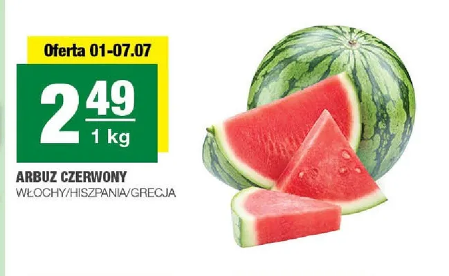 Arbuz czerwony promocja w SPAR