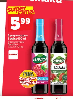 Syrop owocowy Łowicz truskawka promocja w TOPAZ