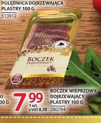 Boczek wieprzowy dojrzewający plastry ZMB Białystok promocja w Selgros
