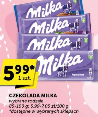 Czekolada MILKA wybrane rodzaje promocja w Euro Sklep