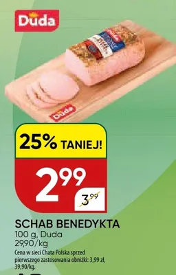 Schab benedykta promocja w Chata Polska