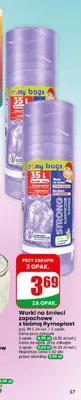 Worki na śmieci zapachowe z taśmą Rymoplast 35 l promocja w Dino