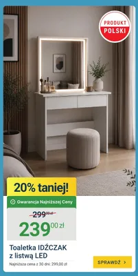 Toaletka Idźczak z listwą LED promocja w ERLI