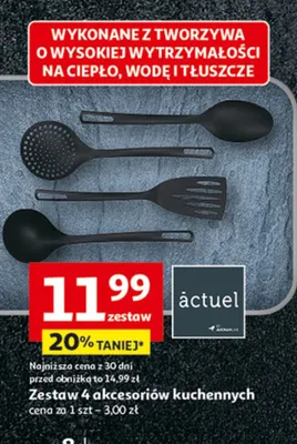 Zestaw 4 akcesoriów kuchennych promocja w Auchan