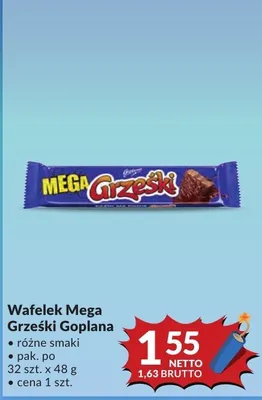 Wafelek Mega Grześki Goplana różne smaki promocja w Makro