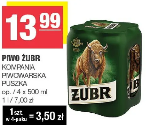 Piwo Żubr promocja w SPAR