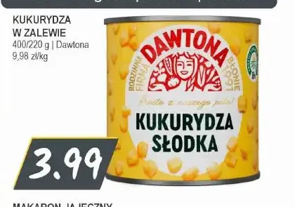 Kukurydza w zalewie Dawtona promocja w Słoneczko