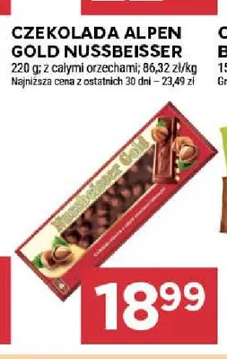 Czekolada z całymi orzechami Alpen Gold Nussbeisser promocja w Stokrotka