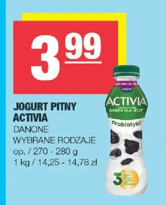 Jogurt pitny Activia Danone promocja w SPAR