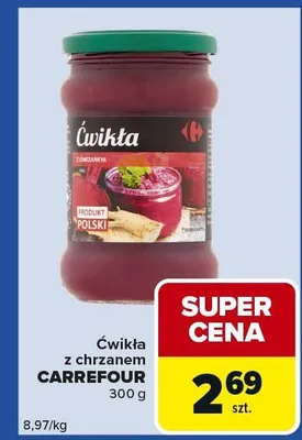 Ćwikła z chrzanem promocja w Carrefour Express