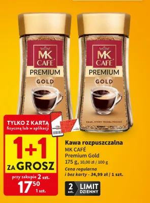 Kawa rozpuszczalna MK Café Premium Gold promocja w Intermarche