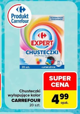 Chusteczki wyłapujące kolor Carrefour Expert promocja w Carrefour Market