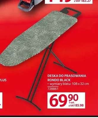Deska do prasowania Rondo Black promocja w Selgros