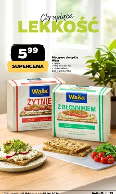 Pieczywo chrupkie z błonnikiem promocja w Netto