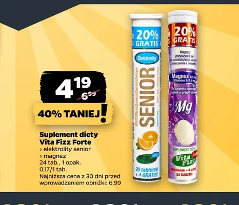 Suplement diety Vita Fizz Forte magnez promocja w Netto