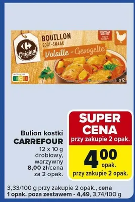 Bulion kostki drobiowy, warzywny promocja w Carrefour Express