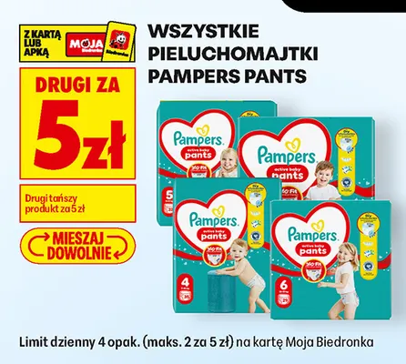 Pieluchomajtki Pampers Pants promocja w Biedronka
