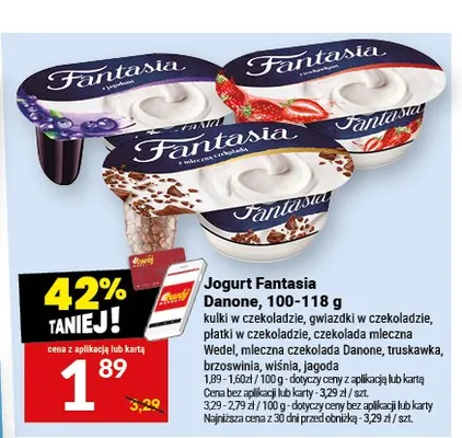 Jogurt Fantasia Danone brzoskwiniowy promocja w Twój Market