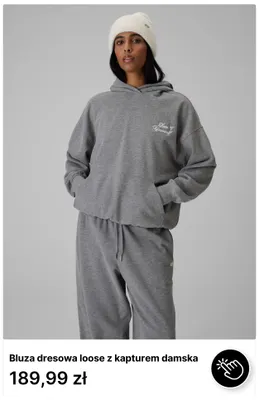 Bluza dresowa loose z kapturem damska 4F promocja w 4F