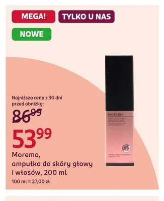 Ampułka do skóry głowy i włosów Moremo promocja w Rossmann