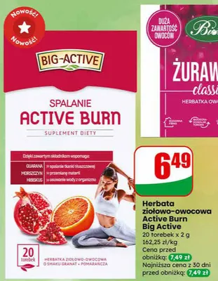 Herbata ziołowo-owocowa spalanie Active Burn promocja w Dino