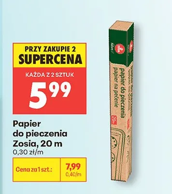 Papier do pieczenia Zosia promocja w Biedronka