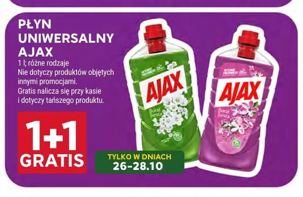 Płyn uniwersalny Ajax promocja w Stokrotka