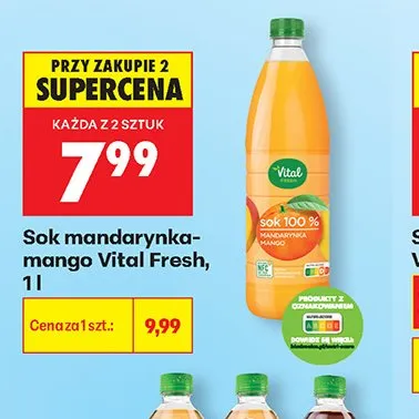 Sok mandarynka-mango Vital Fresh promocja w Biedronka