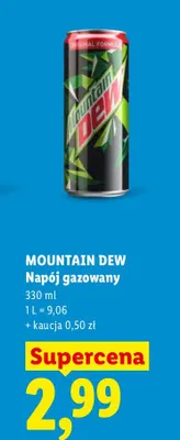 Napój gazowany Mountain Dew promocja w Lidl