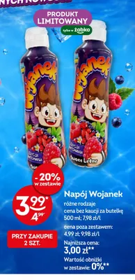 Napój Wojanek owoce leśne promocja w Żabka