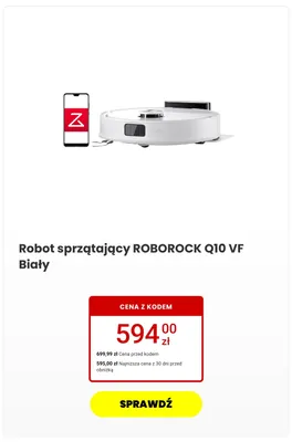 Robot sprzątający Roborock Q10 VF Biały promocja w Media Expert