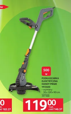 Podkaszarka elektryczna HANDY PRIME YPZ500 500W wymiary: 30x100x90cm promocja w Selgros