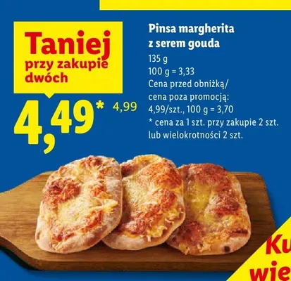 Pinsa margherita z serem gouda Piekarnia Lidla promocja w Lidl