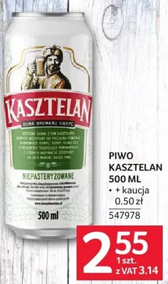 Piwo Kasztelan 500ML promocja w Selgros