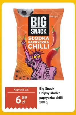 Chipsy Big Snack słodka papryczka chilli promocja w Dino