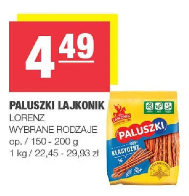 Paluszki Lajkonik promocja w SPAR