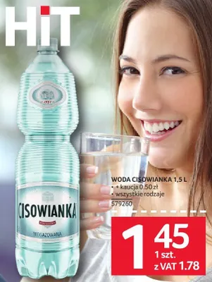 Woda Cisowianka 1,5l wszystkie rodzaje 579260 promocja w Selgros