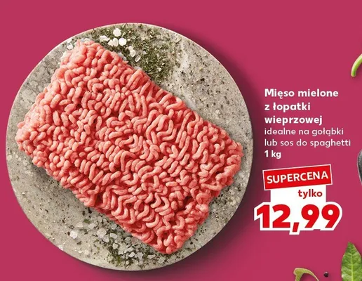 Mięso mielone z łopatki wieprzowej idealne na gołąbki lub sos do spaghetti promocja w Kaufland