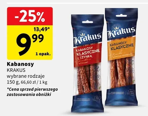 Kabanosy klasyczne promocja w Intermarche