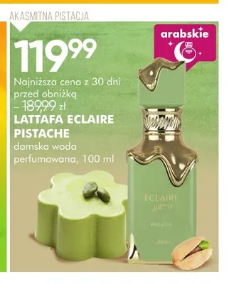 Woda perfumowana damska Lattafa Eclaire Pistache promocja w Super-Pharm