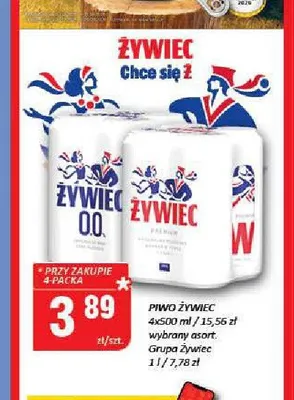 Piwo Żywiec 4-pak promocja w Chorten