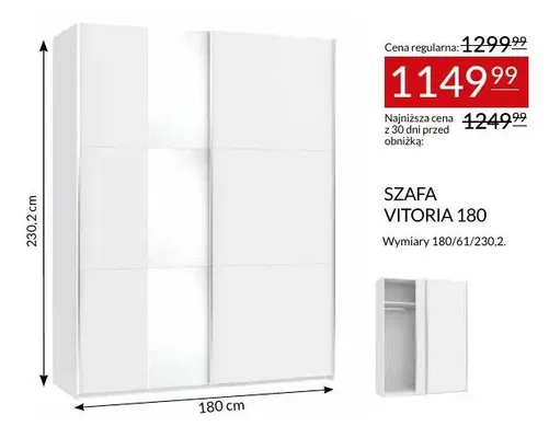 Szafa Vitoria 180 promocja w Abra Meble