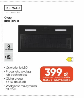 Okap Kernau Kbh 0761 B promocja w Max Elektro