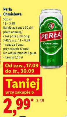 Piwo Perła Chmielowa promocja w Lidl